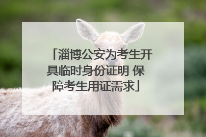 淄博公安为考生开具临时身份证明 保障考生用证需求